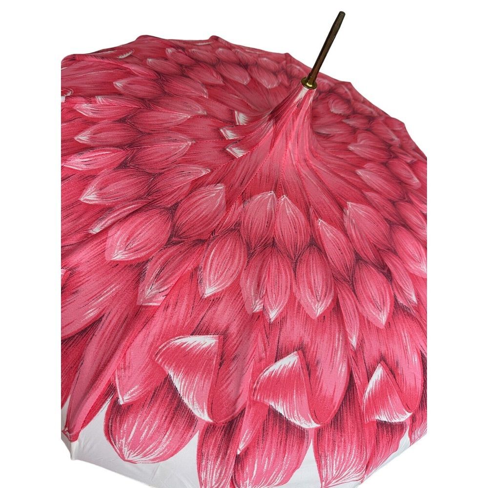 Vintage PJK Barbie Pink White Parasol Umbrella In Original Packaging Made In USA - Picture 3 of 16